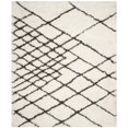 thumbnail image 1 of SAFAVIEH Toronto Miah Abstract Polyester Shag Area Rug, Ivory/Dark Grey, 8' x 10', 1 of 5