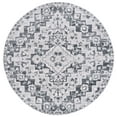 thumbnail image 1 of SAFAVIEH Toscana Alvin Medallion Polyester Area Rug, Grey/Ivory, 6'7" x 6'7" Round, 1 of 9