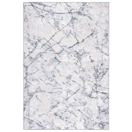 SAFAVIEH Toscana Blaire Abstract Polyester Area Rug, Ivory/Grey, 8' x 10'