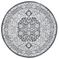thumbnail image 1 of SAFAVIEH Toscana Caryn Medallion Polyester Area Rug, Ivory/Dark Grey, 6'7" x 6'7" Round, 1 of 8