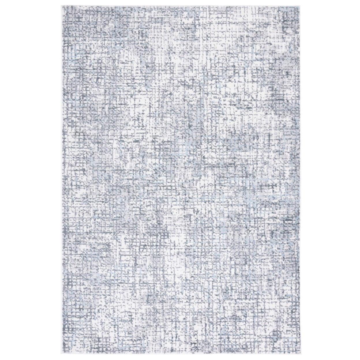 Ivory Abstract Hand-Knotted 8' x 10' Synthetic Rug