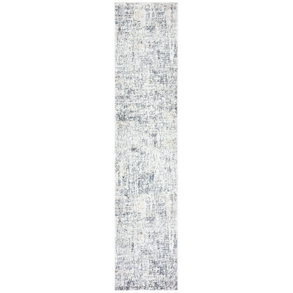 SAFAVIEH Toscana Fedelma Abstract Polyester Runner Rug, Ivory/Grey, 2' x 9'