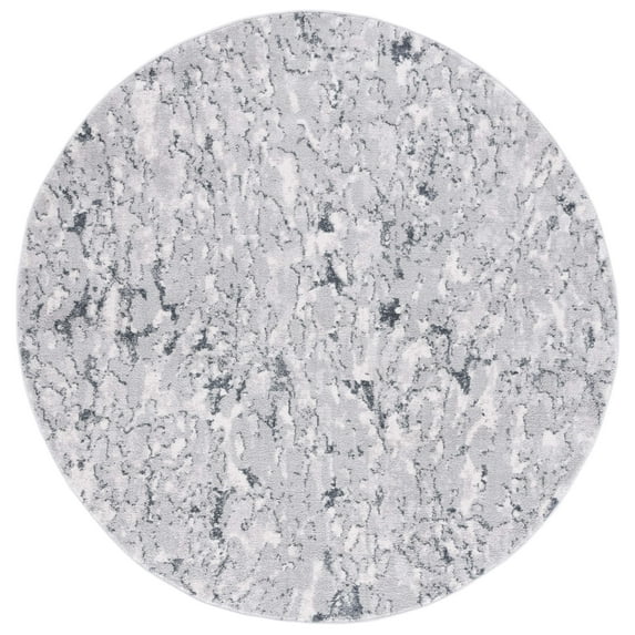 SAFAVIEH Toscana Crystal Abstract Polyester Area Rug, Ivory/Beige, 6'7" x 6'7" Round