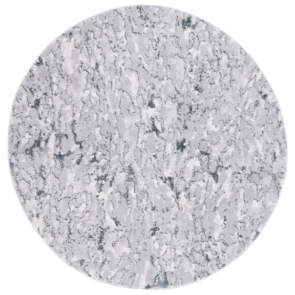 SAFAVIEH Toscana Crystal Abstract Polyester Area Rug, Ivory/Beige, 6'7" x 6'7" Round