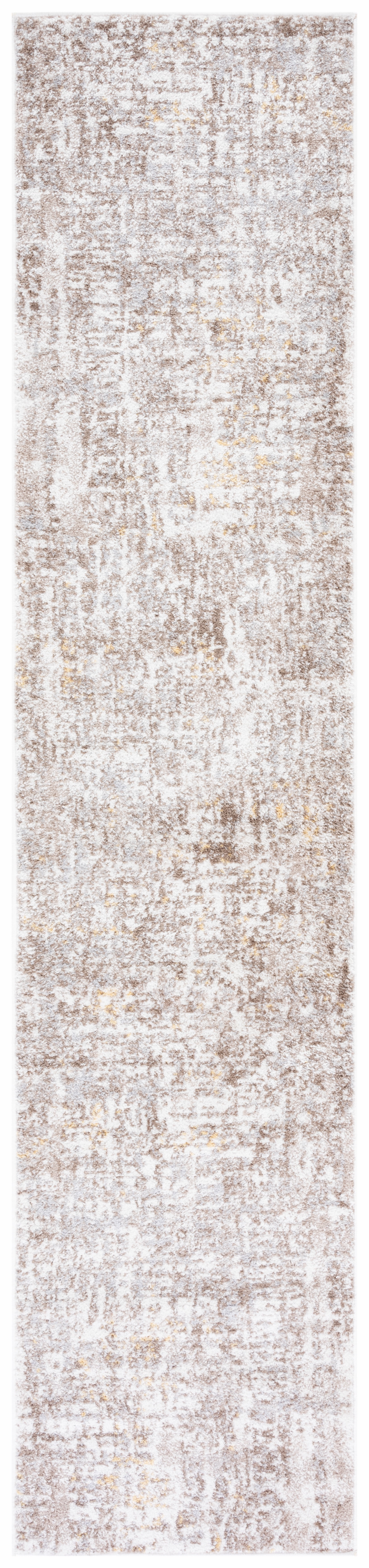 SAFAVIEH Toscana Dev Abstract Polyester Runner Rug, Ivory/Beige, 2' x 9 ...