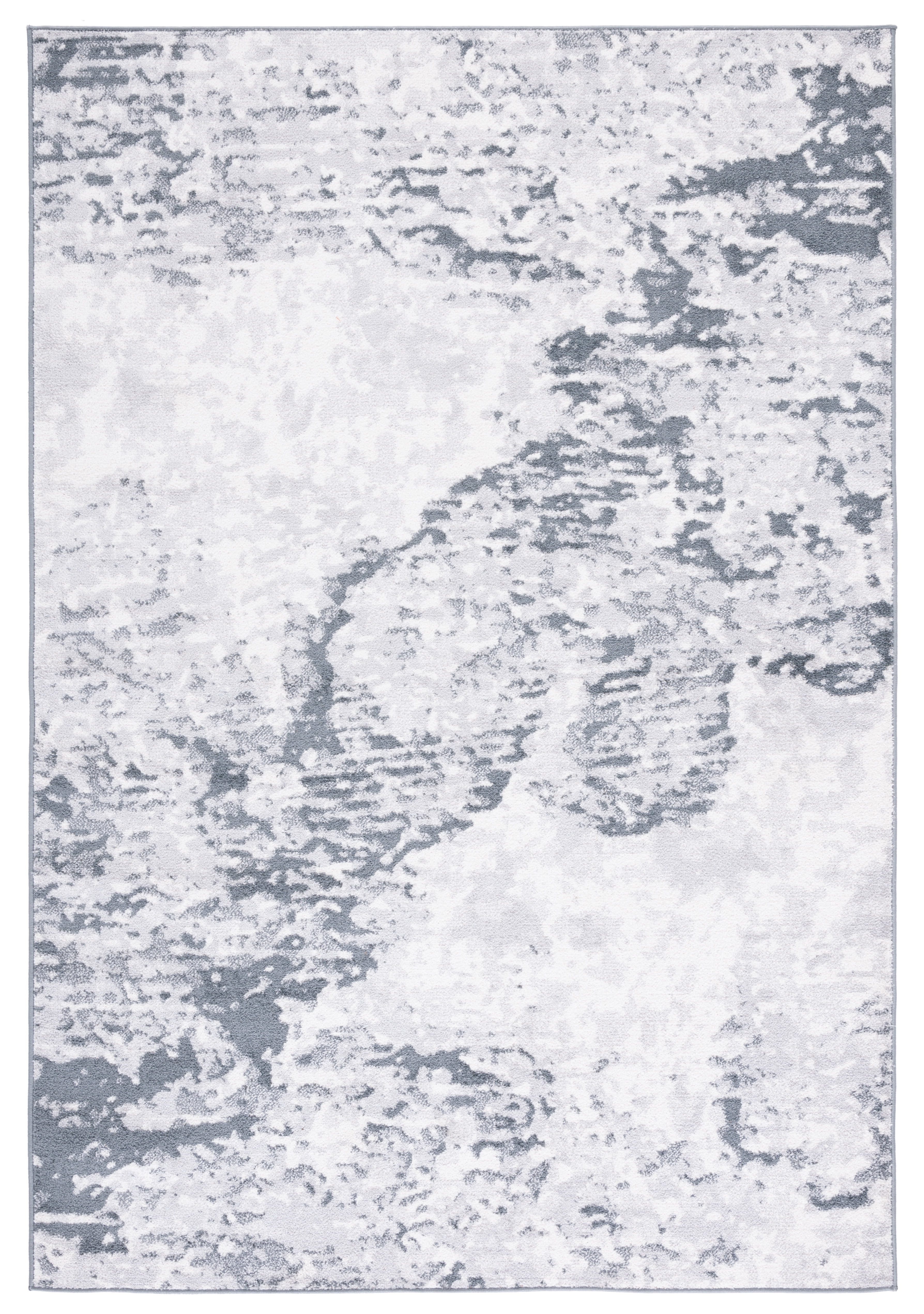 Abstract Elegance 9' x 12' Hand-Knotted Gray Area Rug