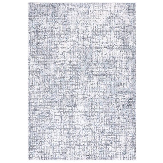 SAFAVIEH Toscana Jannah Abstract Polyester Area Rug, Ivory/Grey, 8' x 10'