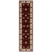 SAFAVIEH Total Performance Comgan Floral Runner Rug, Burgundy/Ivory, 2'3" x 9'