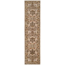 SAFAVIEH Total Performance Josh Floral Bordered Runner Rug, Ivory/Gold, 2'3" x 9'