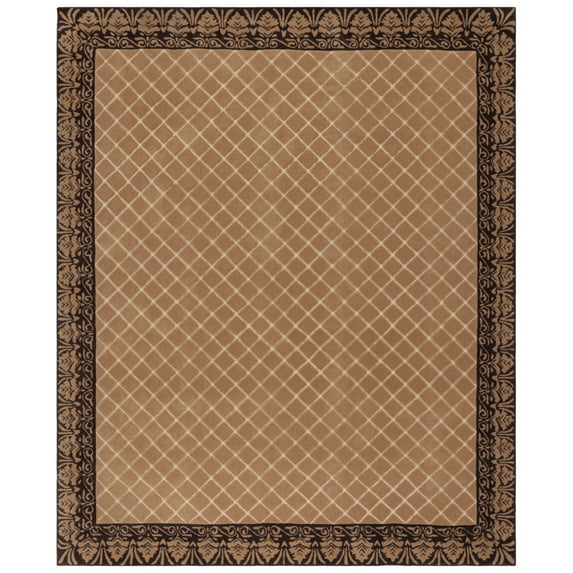 SAFAVIEH Total Performance Ruadhan Floral Area Rug, Ivory/Chocolate, 9' x 12'