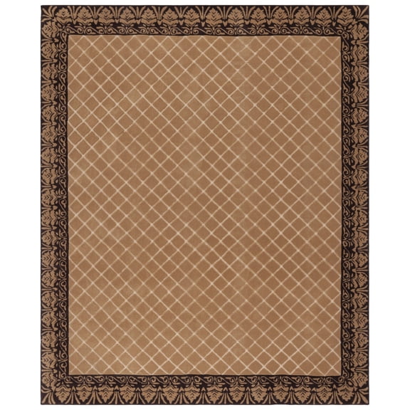 SAFAVIEH Total Performance Ruadhan Floral Area Rug, Ivory/Chocolate, 9' x 12'