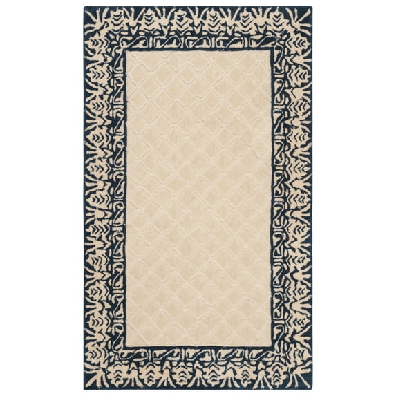 SAFAVIEH Total Performance Ruadhan Floral Area Rug, Navy, 3' x 5'