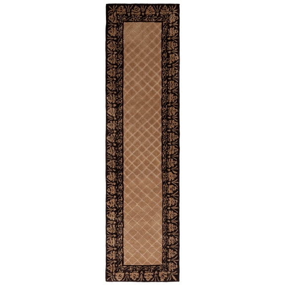 SAFAVIEH Total Performance Ruadhan Floral Runner Rug, Ivory/Chocolate, 2'3" x 9'