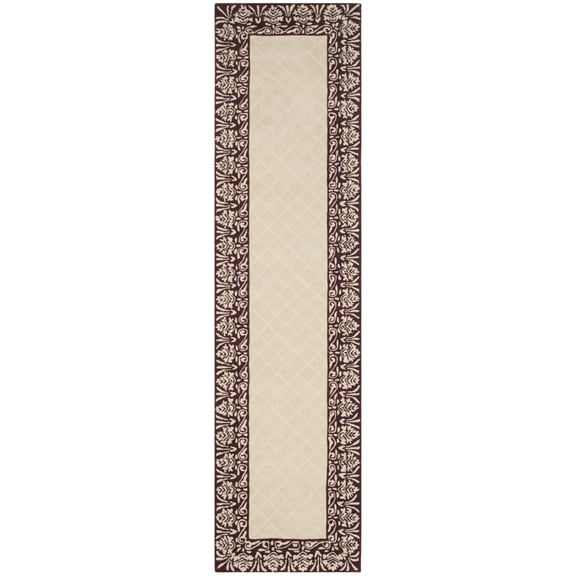 SAFAVIEH Total Performance Ruadhan Floral Runner Rug, Ivory/Maroon, 2'3" x 9'