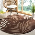 thumbnail image 1 of SAFAVIEH Total Performance Rubye Floral Area Rug, Mocha, 6' x 6' Round, 1 of 6