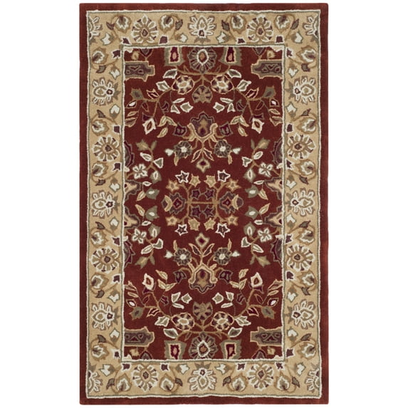 SAFAVIEH Total Performance Josh Oriental Area Rug, Rust/Green, 3' x 5'