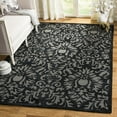 thumbnail image 1 of SAFAVIEH Total Performance Wilton Floral Area Rug, Black, 9' x 12', 1 of 7