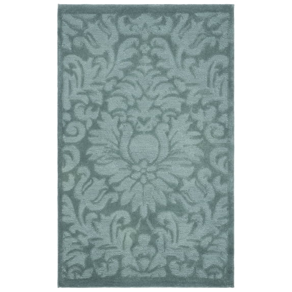 SAFAVIEH Total Performance Wilton Floral Area Rug, Grey/Blue, 3' x 5'