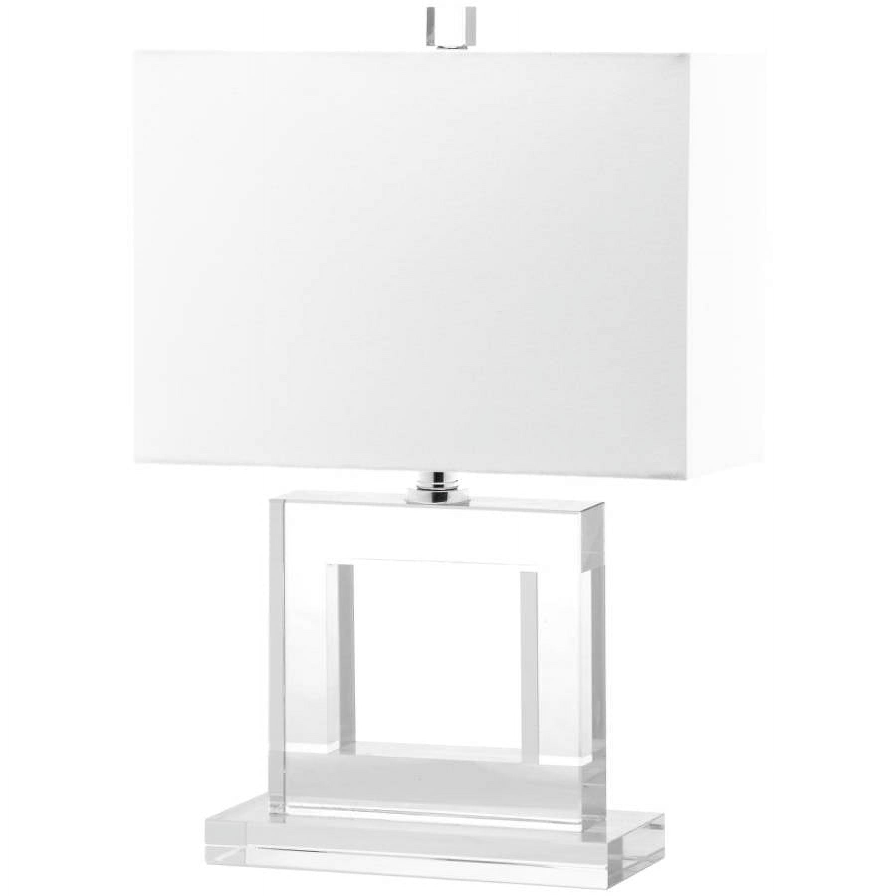 SAFAVIEH Town Square 20.5 in. H Crystal Glam Table Lamp, Clear