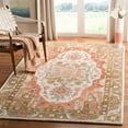 thumbnail image 1 of SAFAVIEH Trace Alexandreana Floral Bordered Wool Area Rug, Ivory/Red, 6' x 6' Square, 1 of 9