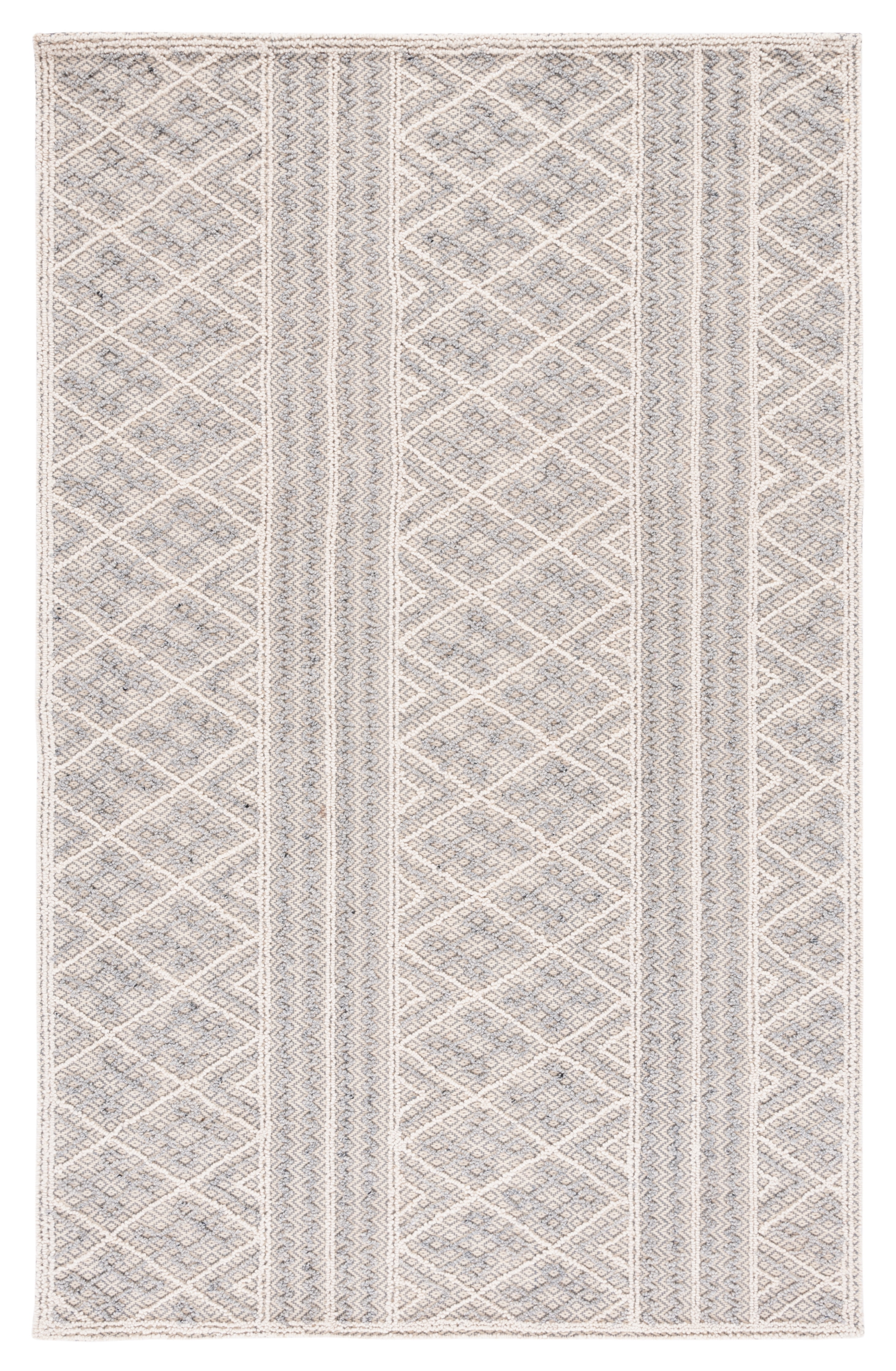 Gray 8' x 10' Hand-Tufted Wool and Viscose Area Rug