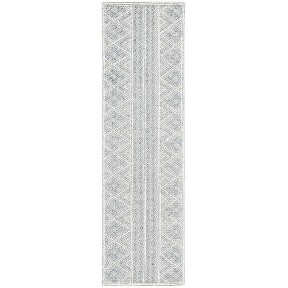 SAFAVIEH Trace Alexanndria Geometric Runner Rug, Grey/Beige, 2'3" x 8'