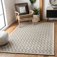 thumbnail image 1 of SAFAVIEH Trace Aphrodite Geometric Chevron Area Rug, Grey/Beige, 4' x 6', 1 of 9