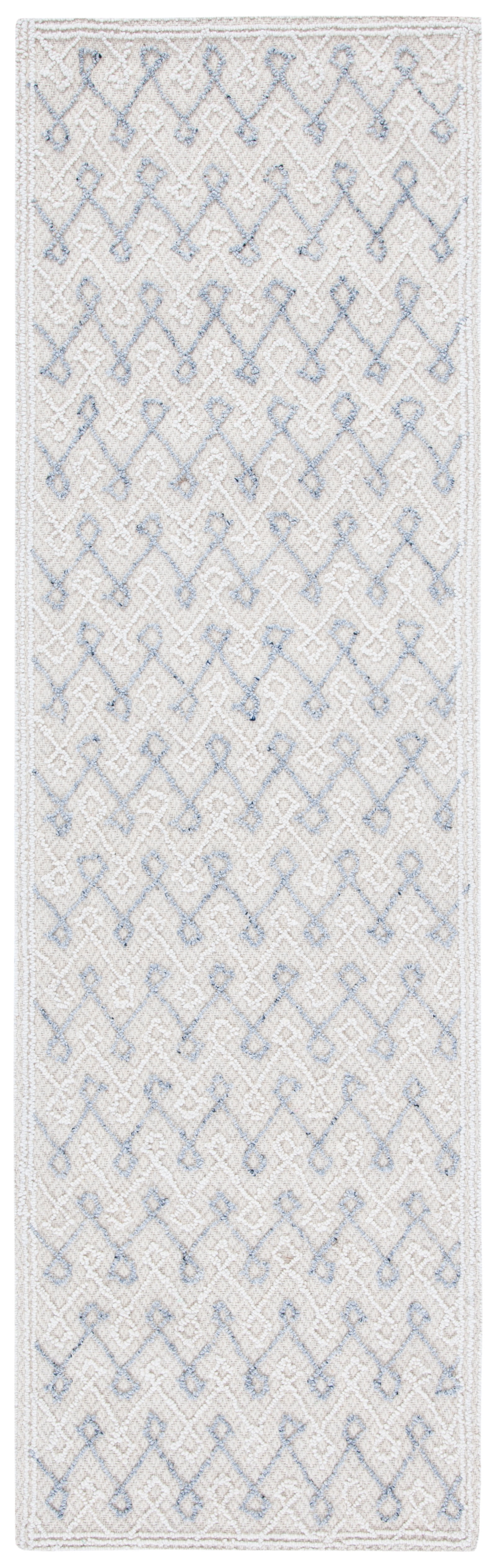 SAFAVIEH Trace Aphrodite Geometric Runner Rug, Grey/Beige, 2'3" x 8'