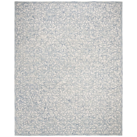 SAFAVIEH Trace Bryan Geometric Area Rug, Blue/Ivory, 10' x 14'