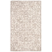 SAFAVIEH Trace Bryan Geometric Area Rug, Brown/Ivory, 2' x 3'