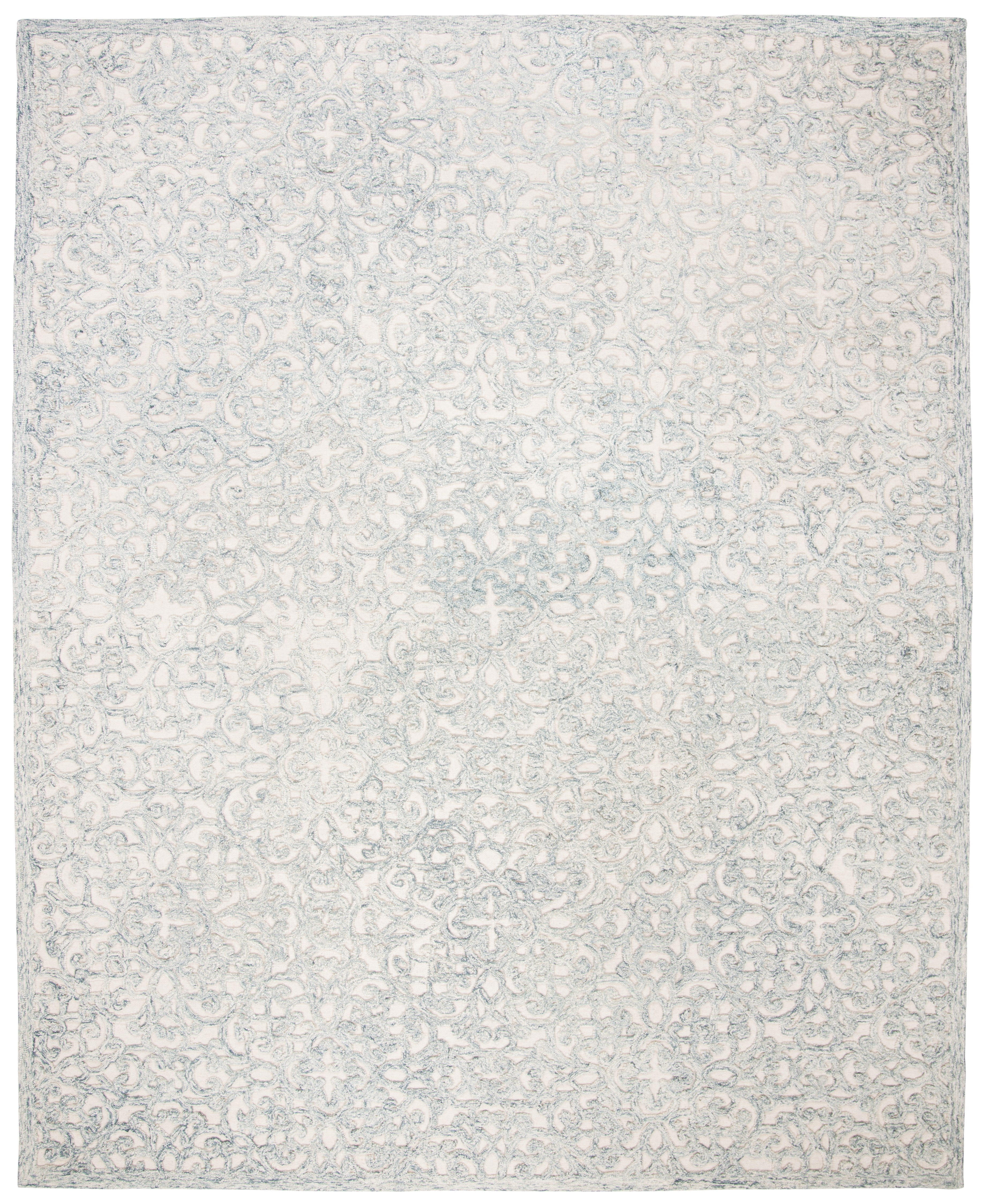 SAFAVIEH Trace Bryan Geometric Area Rug, Charcoal/Ivory, 9' x 12'