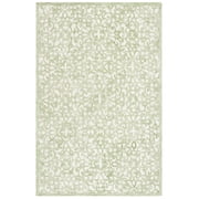 SAFAVIEH Trace Bryan Geometric Area Rug, Ivory/Green, 8' x 10'