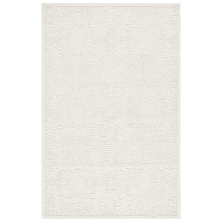 SAFAVIEH Trace Burton Geometric Wool Area Rug, Ivory, 5' x 8'