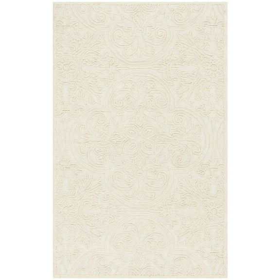SAFAVIEH Trace Collection TRC101C Handmade Ivory Rug