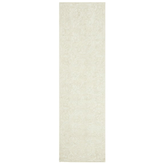 SAFAVIEH Trace Burton Geometric Runner Rug, Ivory, 2'3" x 6'