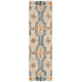 thumbnail image 1 of SAFAVIEH Trace Constantina Geometric Runner Rug, Grey/Blue, 2'3" x 12', 1 of 10