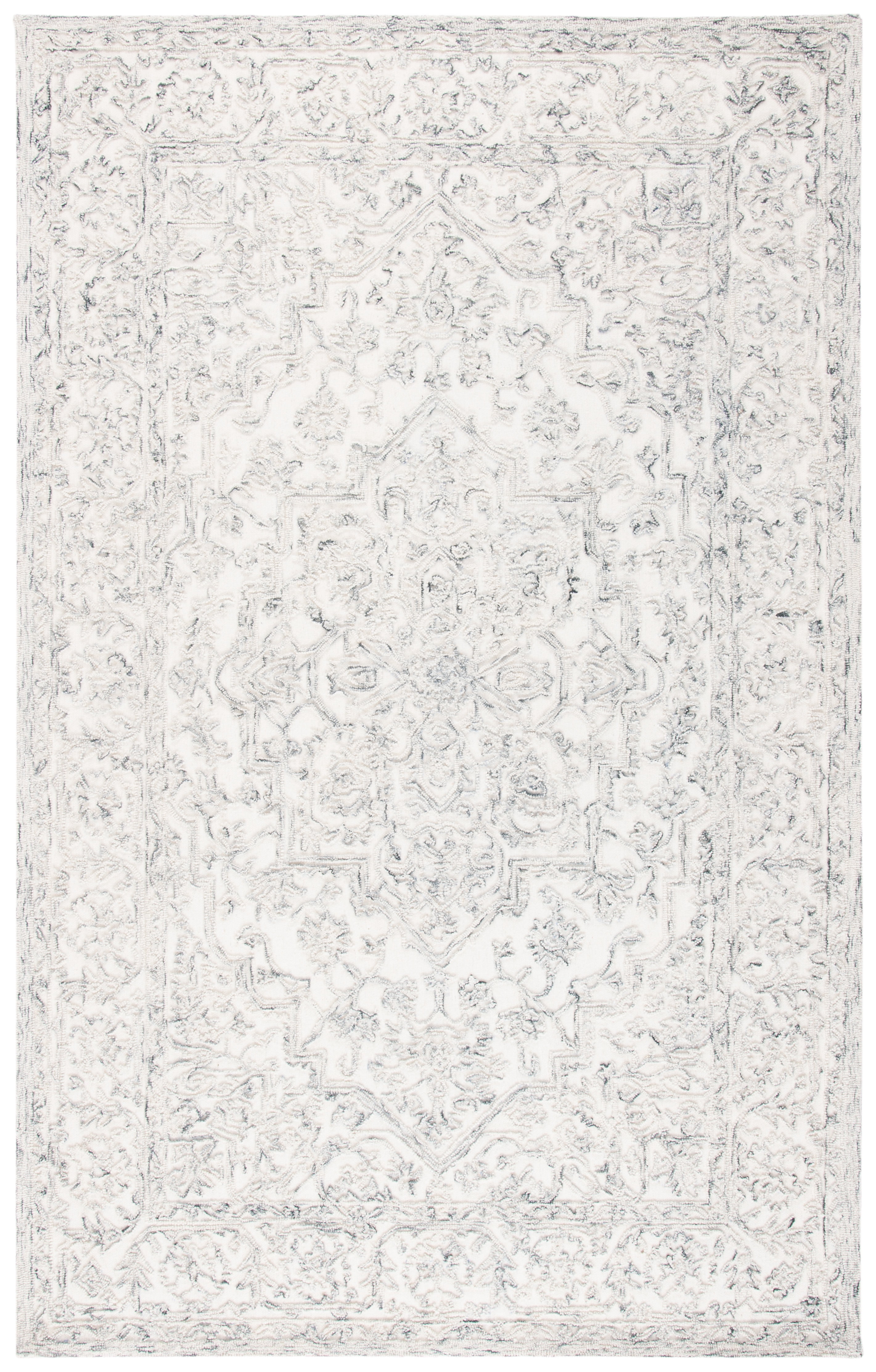 SAFAVIEH Trace Donna Floral Area Rug, Ivory/Charcoal, 5' x 8' - Walmart ...