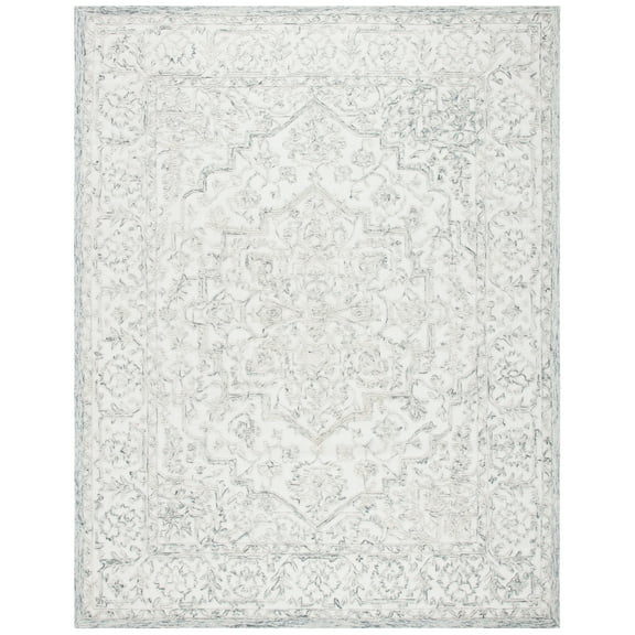 SAFAVIEH Trace Donna Floral Area Rug, Ivory/Charcoal, 8' x 10'