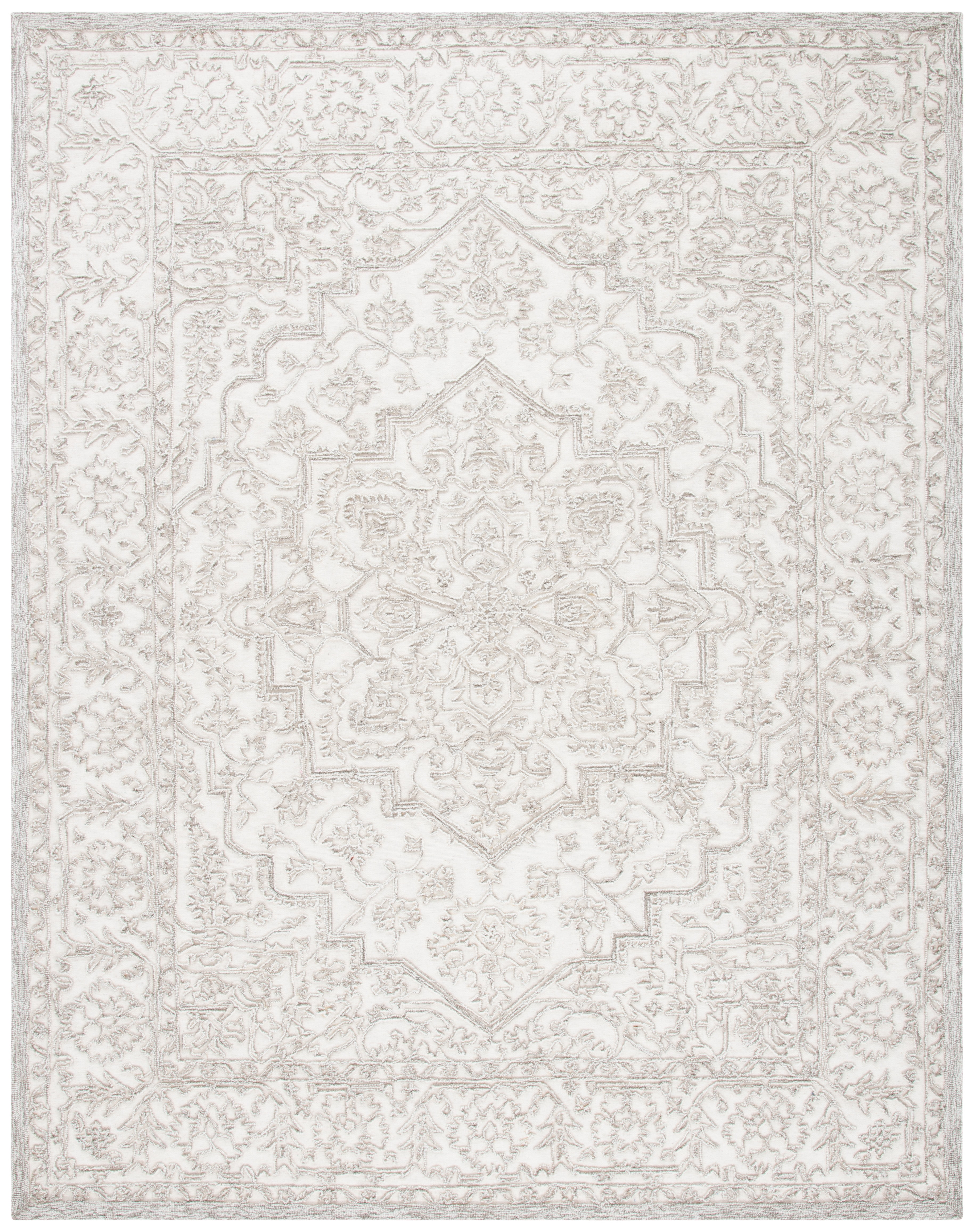 SAFAVIEH Trace Donna Floral Area Rug, Ivory/Natural, 2'6