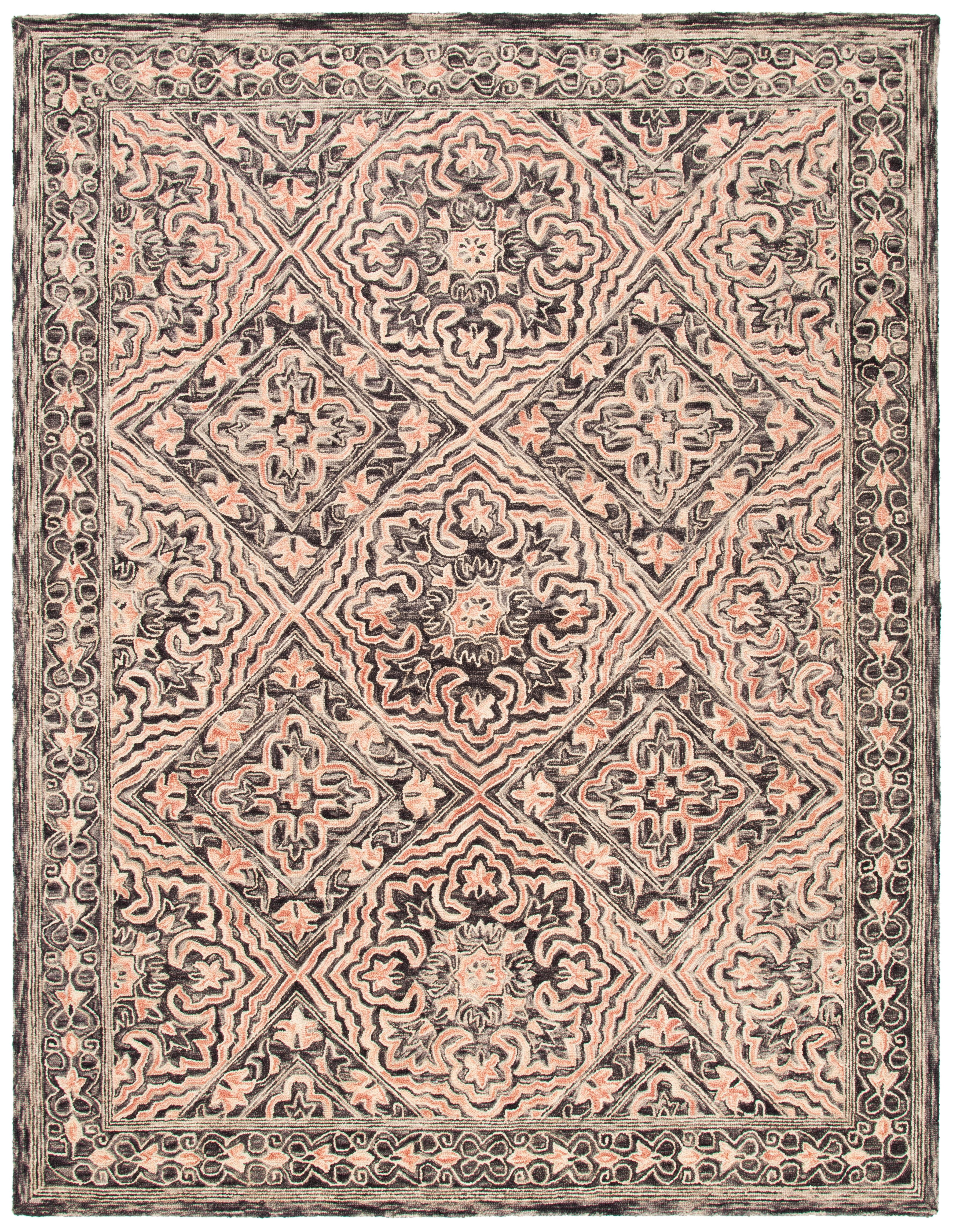 SAFAVIEH Trace Dulcibella Oriental Area Rug, Black/Red, 8' x 10'