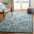 thumbnail image 1 of SAFAVIEH Trace Dulcibella Floral Bordered Wool Area Rug, Navy/Light Blue, 3' x 5', 1 of 8