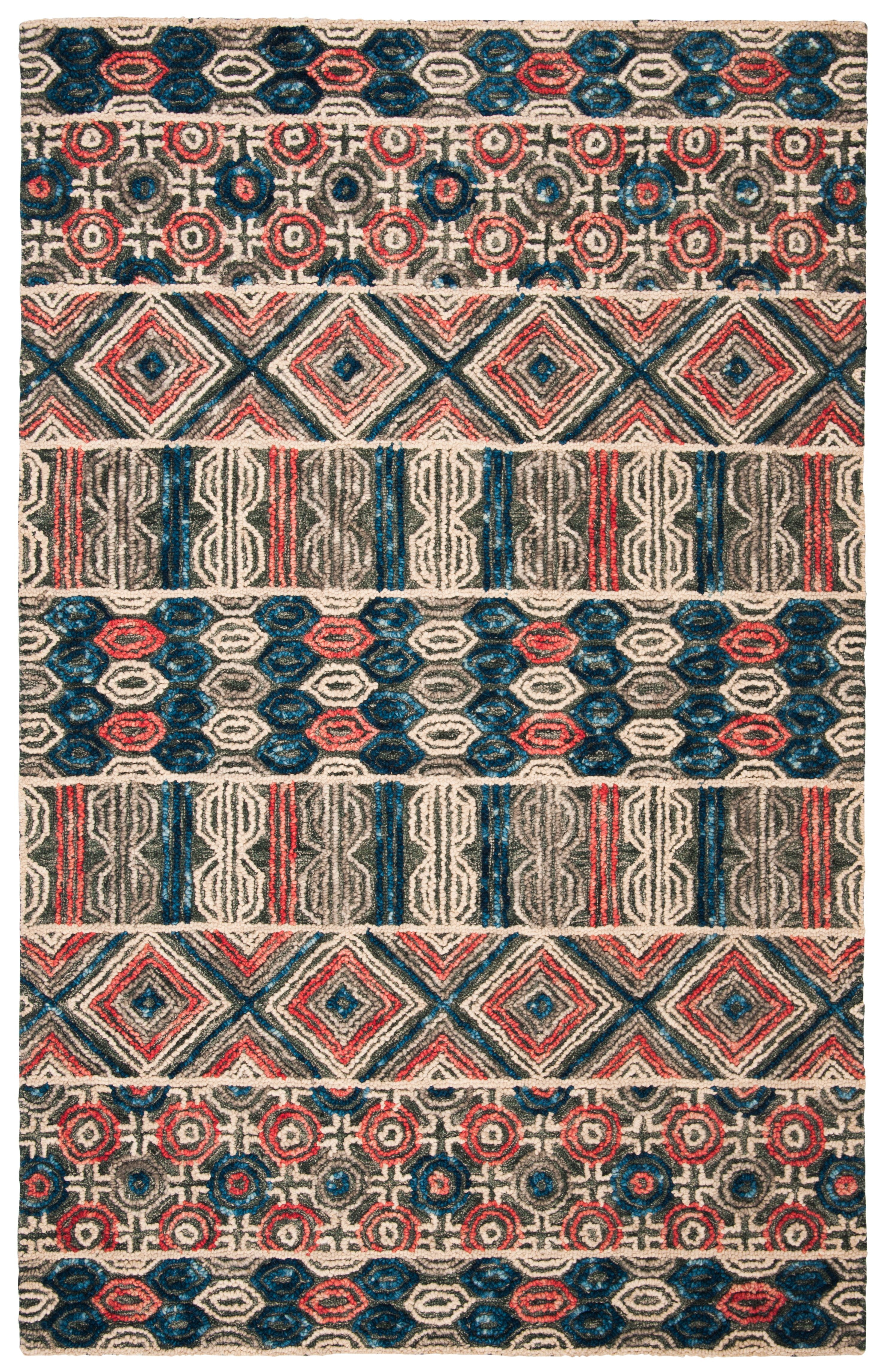 Gray Hand-Tufted Wool 8' x 10' Reversible Rug