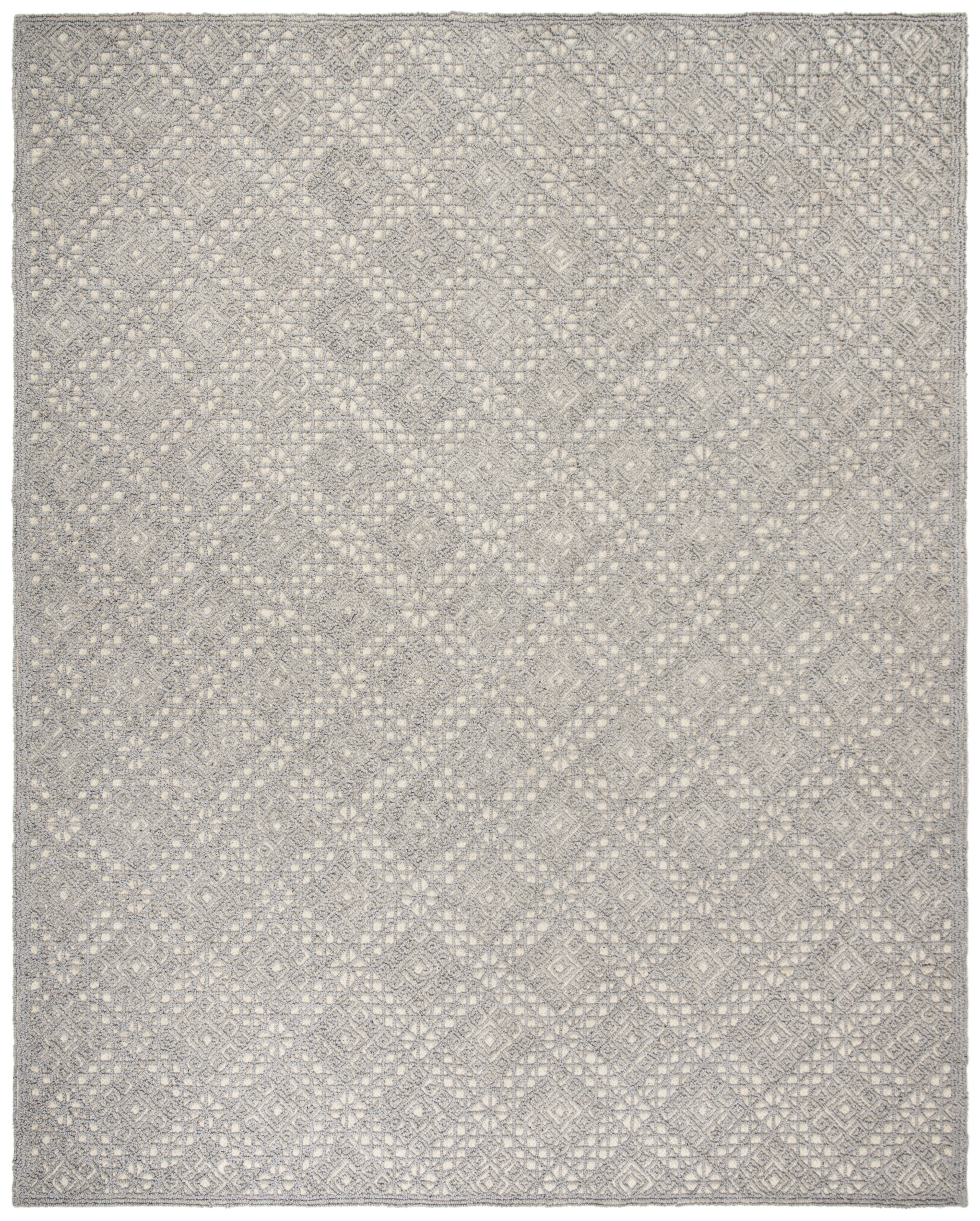 Elegance Hand-Tufted Gray Wool Rectangular Area Rug