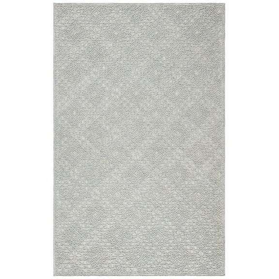 SAFAVIEH Trace Fionntan Geometric Wool Area Rug, Grey, 5' x 8'