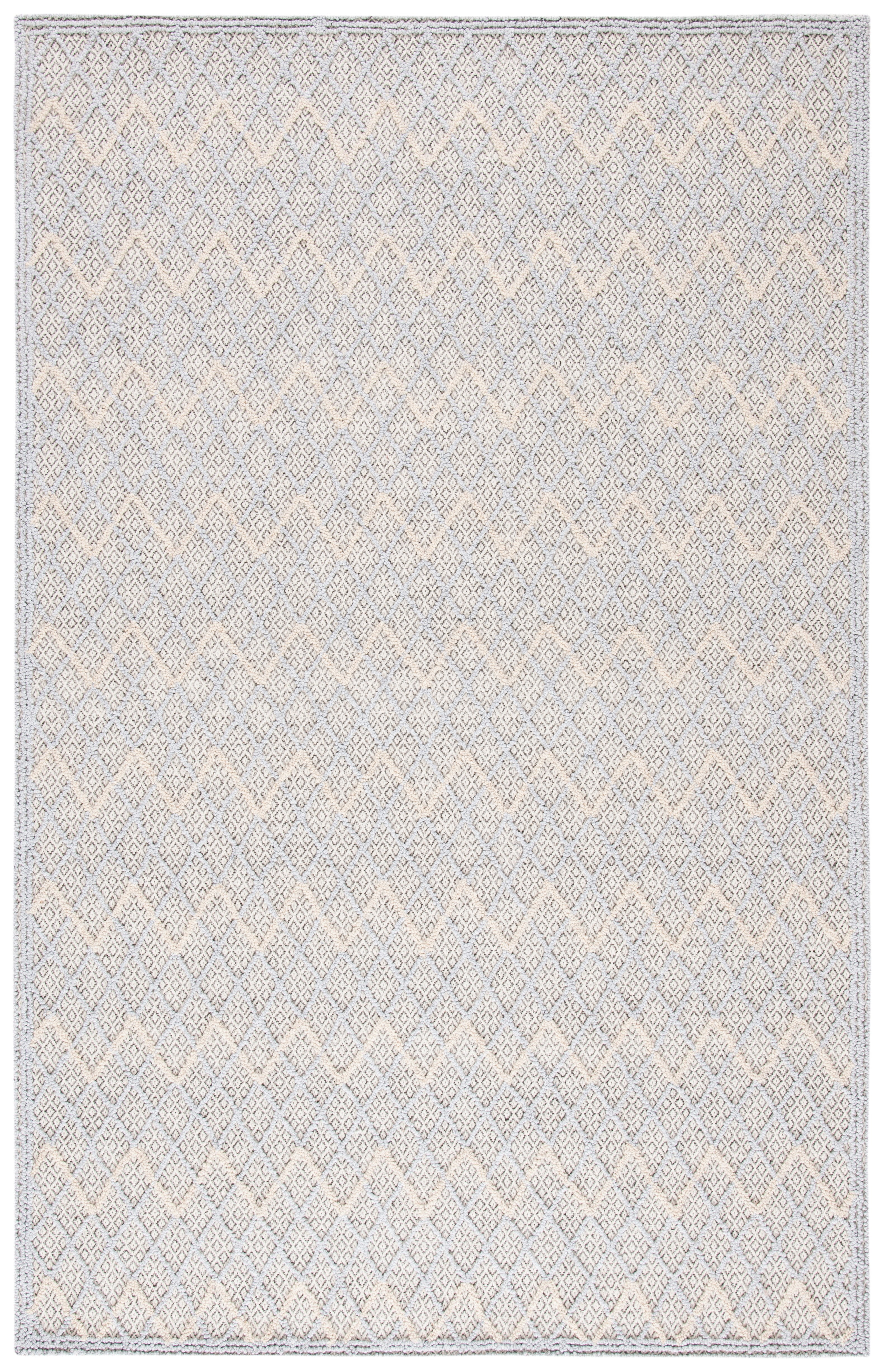 SAFAVIEH Trace Giselle Geometric Area Rug, Blue/Black, 4' x 6'