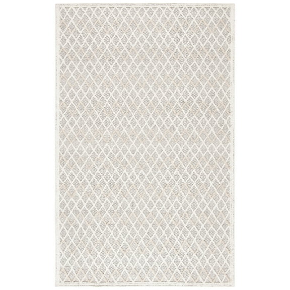 SAFAVIEH Trace Giselle Geometric Area Rug, Ivory/Black, 5' x 8'