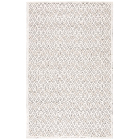 SAFAVIEH Trace Giselle Geometric Area Rug, Ivory/Black, 5' x 8'