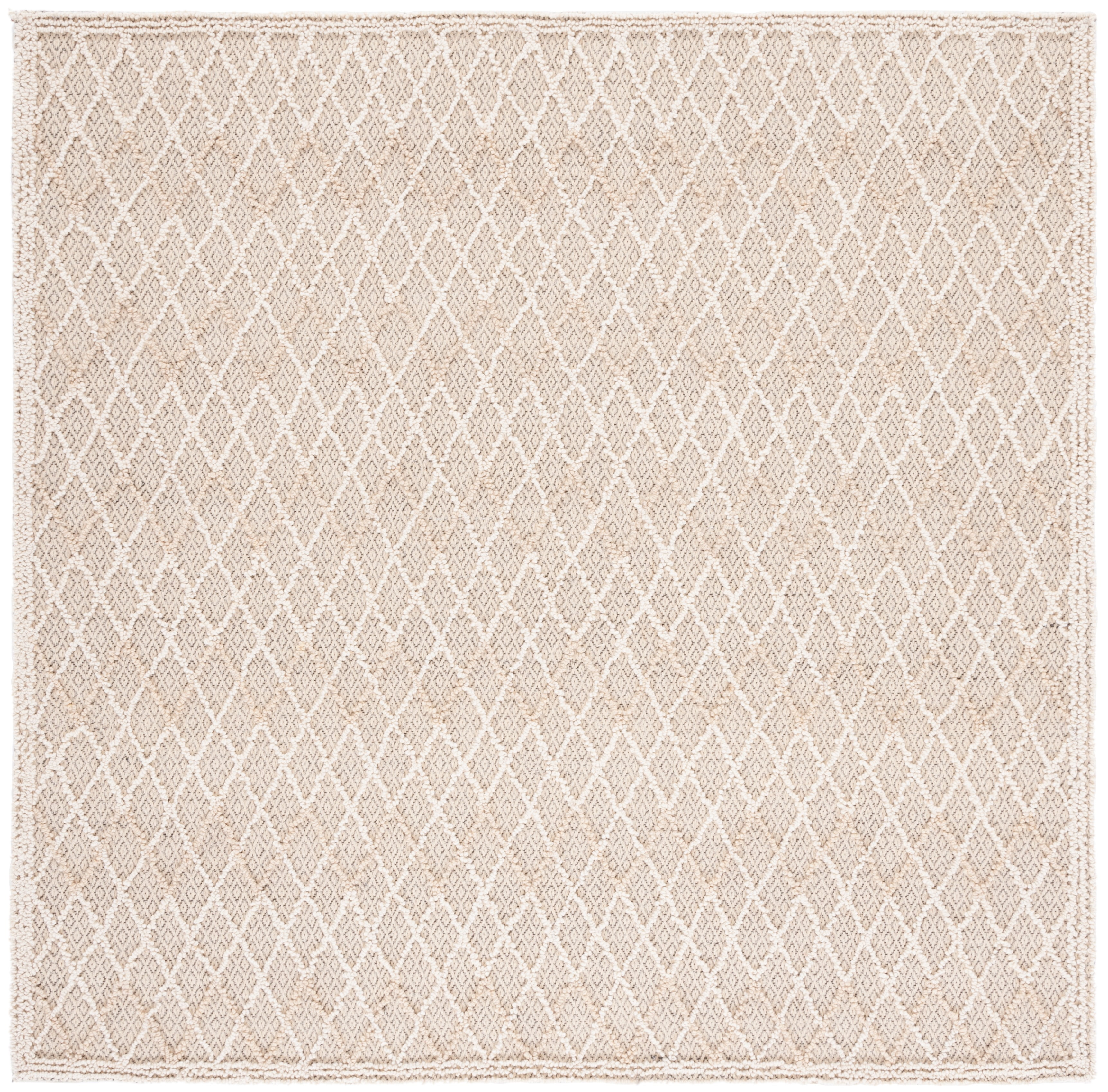 SAFAVIEH Trace Giselle Geometric Area Rug, Ivory/Black, 6' x 6' Square