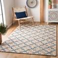 thumbnail image 1 of SAFAVIEH Trace Henrietta Geometric Floral Wool Area Rug, Ivory/Navy, 5' x 8', 1 of 9
