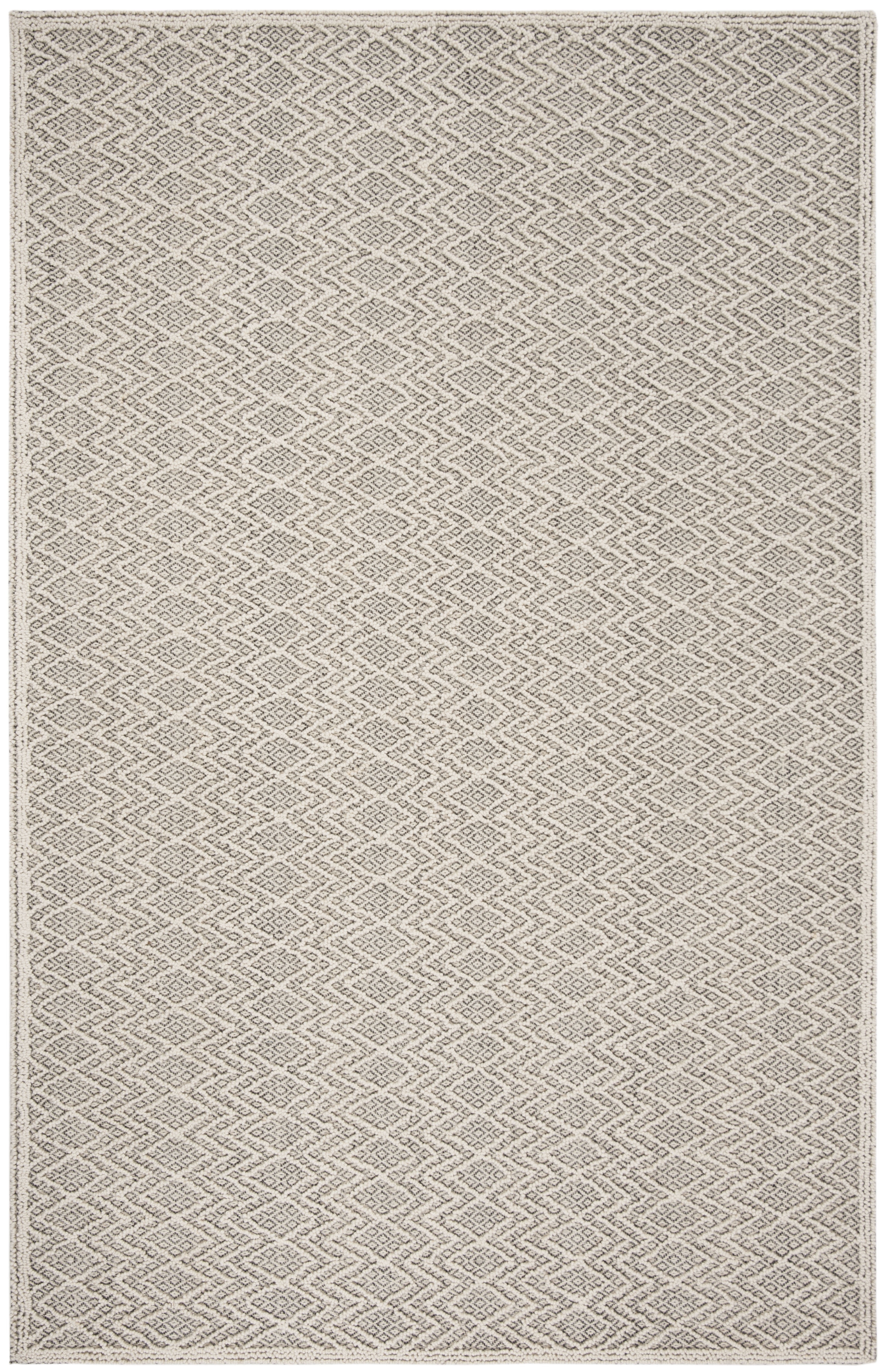 SAFAVIEH Trace Hermite Geometric Chevron Wool Area Rug, Grey/Black, 3' x 5'